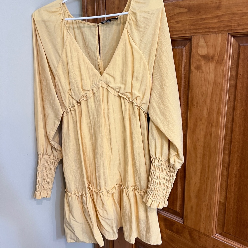 Lulu's Low Neck Long Sleeve Dress
